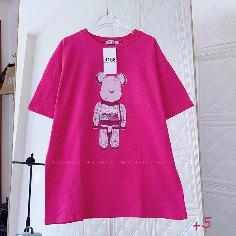 Áo Thun 3158 In Hình BEARBRICK Form Rộng Unisex Chất Cotton Khô Loại 1, Thoáng Mát, Thấm Hút Mồ Hôi - GUNN