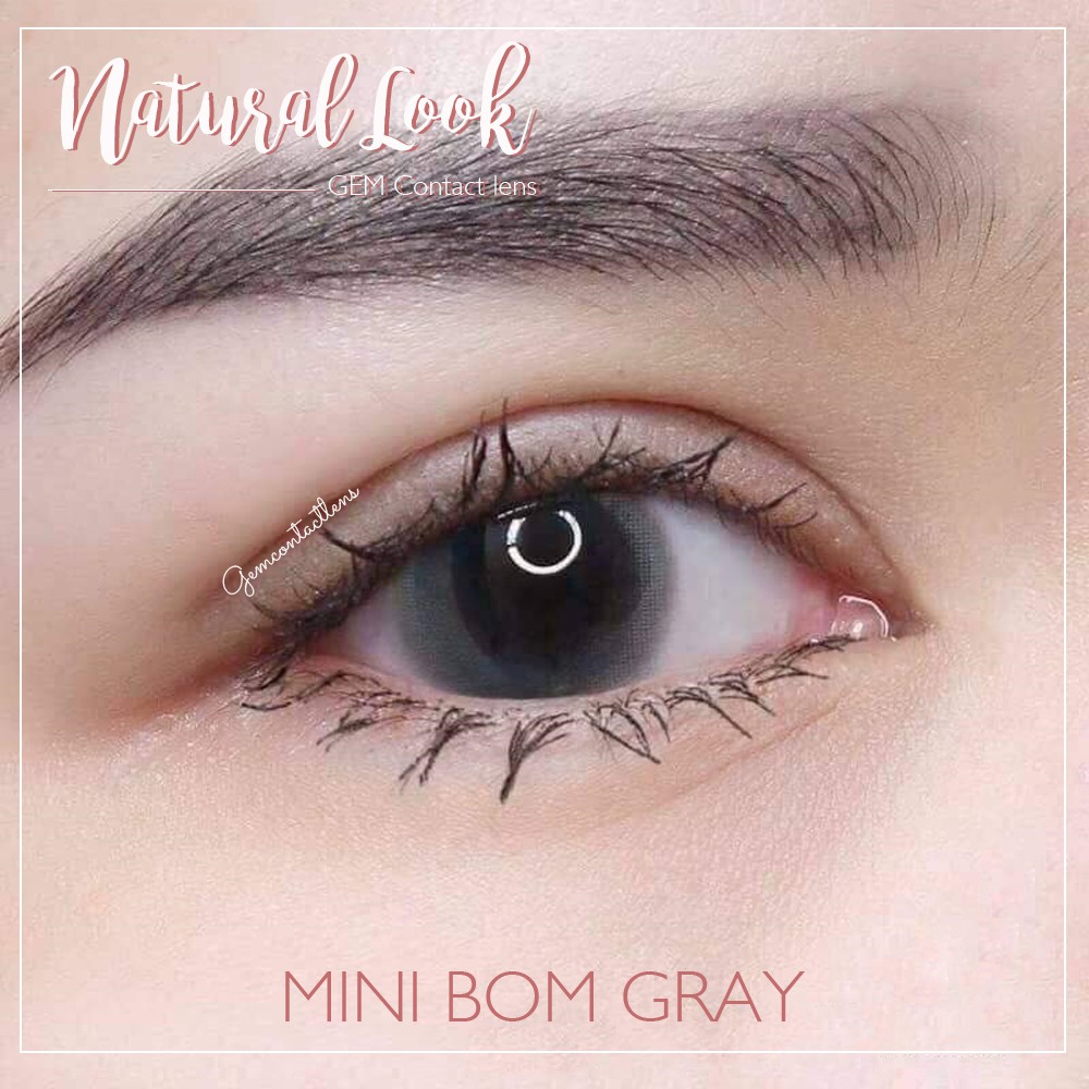 Áp Tròng MINIBOM GRAY Ẩm Cao 55% HSD 6 Tháng Đủ Độ Có Lệch Lens Xám Giãn Nhẹ Tự Nhiên Sáng Nhẹ Phù Hợp Cho Mắt Nhạy Cảm