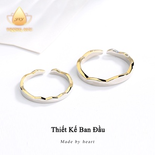 Nhẫn Đôi Nam nữ Nhẫn Cặp Hiếm khi thấy Làm bằng tay Quà ngày lễ tình nhân Thiểu số Màu vàng Cá tính mạnh NH-133