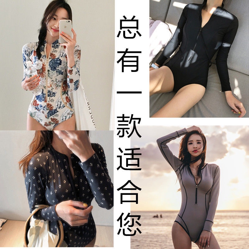 Bộ Đồ Bơi Một Mảnh Dài Tay Che Bụng Kín Đáo Gợi Cảm Cho Nữ