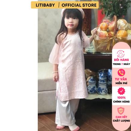 Áo dài tay voan LITIBABY size 6/10