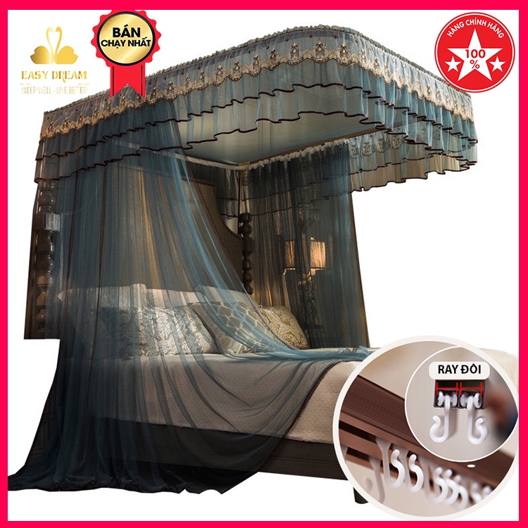 Màn khung không khoan tường cao cấp Mùng khung ròng rọc