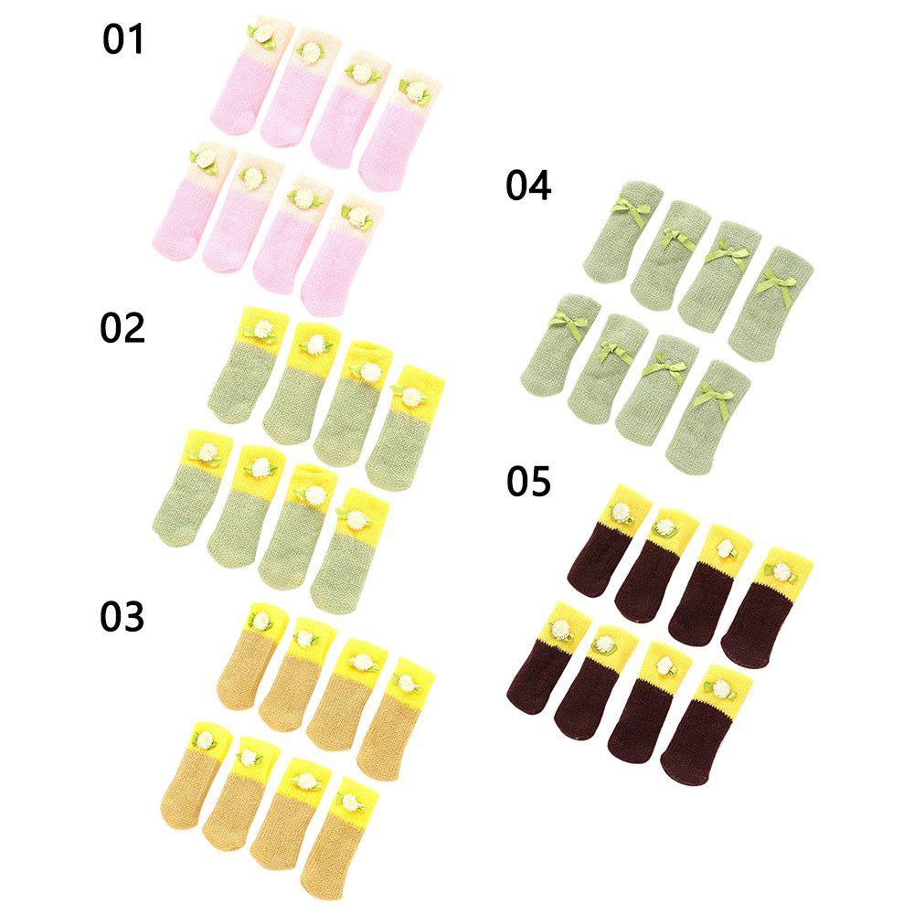 DORAW Set 8 Vỏ Bọc Chân Ghế Đan Len Tiện Dụng Cho Gia Đình