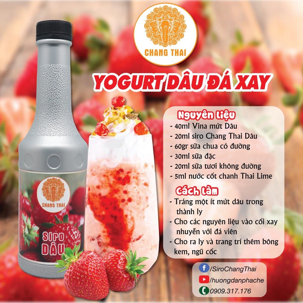 Siro Dâu Chang Thai 1000ml