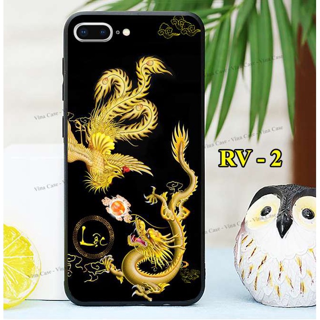 Ốp iPhone 6 Plus - iPhone 6s Plus - iPhone 7 Plus - iPhone 8 Plus - iPhone 5/5s - iPhone 6/6s - iPhone 7/8 in Rồng Vàng.