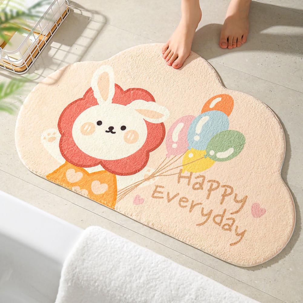 Thảm phòng tắm dễ thương đơn giản hấp thụ nước chống trượt nhanh khô cho gia đình