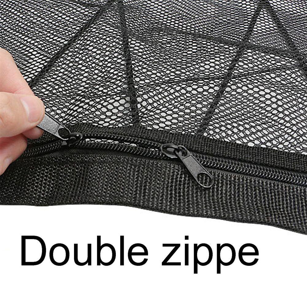 MAYSHOW Túi Lưới Đựng Đồ Treo Trần Xe Hơi Có Khóa Kéo Có Thể Điều Chỉnh Mới