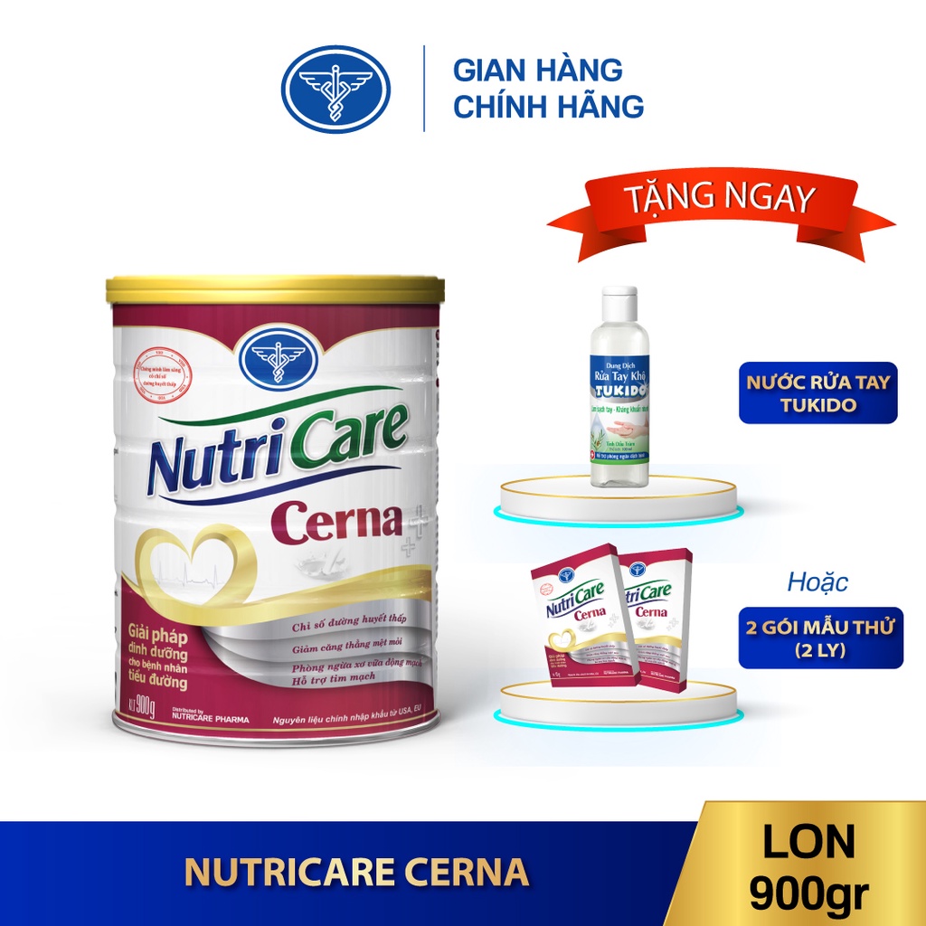 01 lon Nutricare Cerna 900g - Sữa dành cho người đái tháo đường