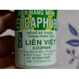 EUCAPHOR viên nang mềm ho dầu lọ 40 viên EUCAFOR EUCALIPTIN EUCALYPTIN LỌ
