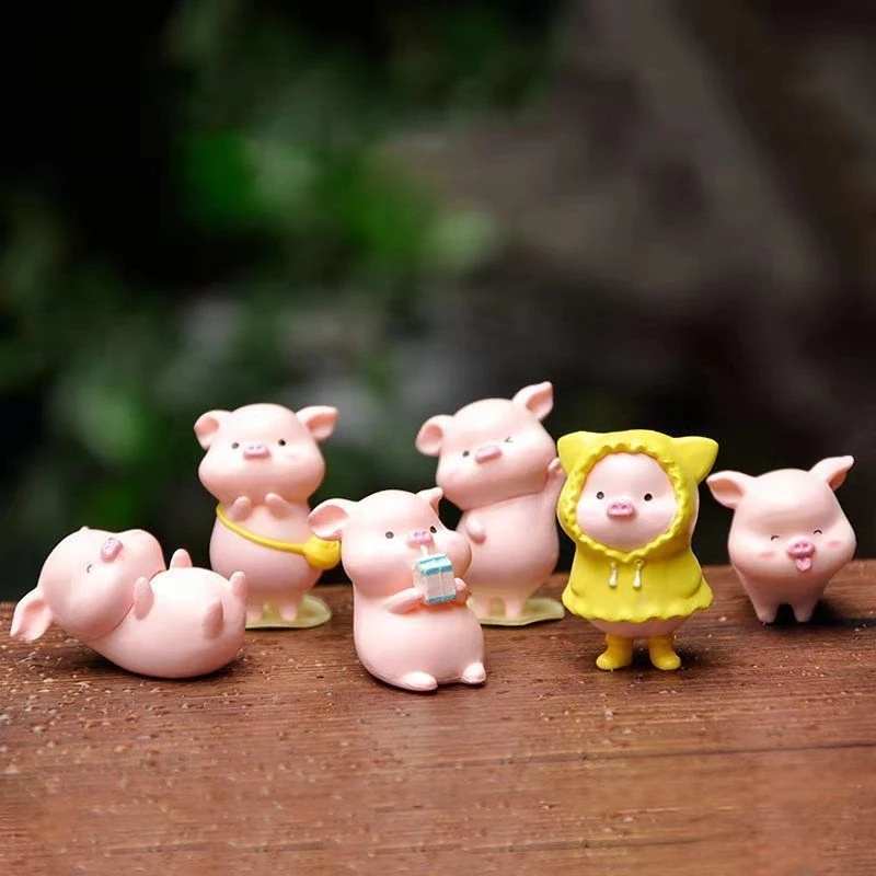 1 Đồ trang trí Chú Heo Con Dễ Thương Dùng Trang Trí Tiểu Cảnh / Bàn Làm Việc