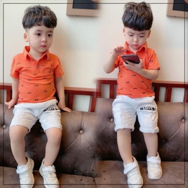 Áo Polo Cá Sấu Bé Trai 7-18kg Chuẩn Form