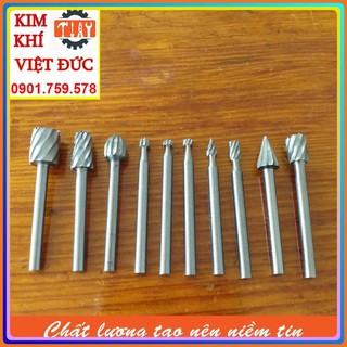 Bộ 10 mũi khắc, mài, làm lũa HSS cao cấp