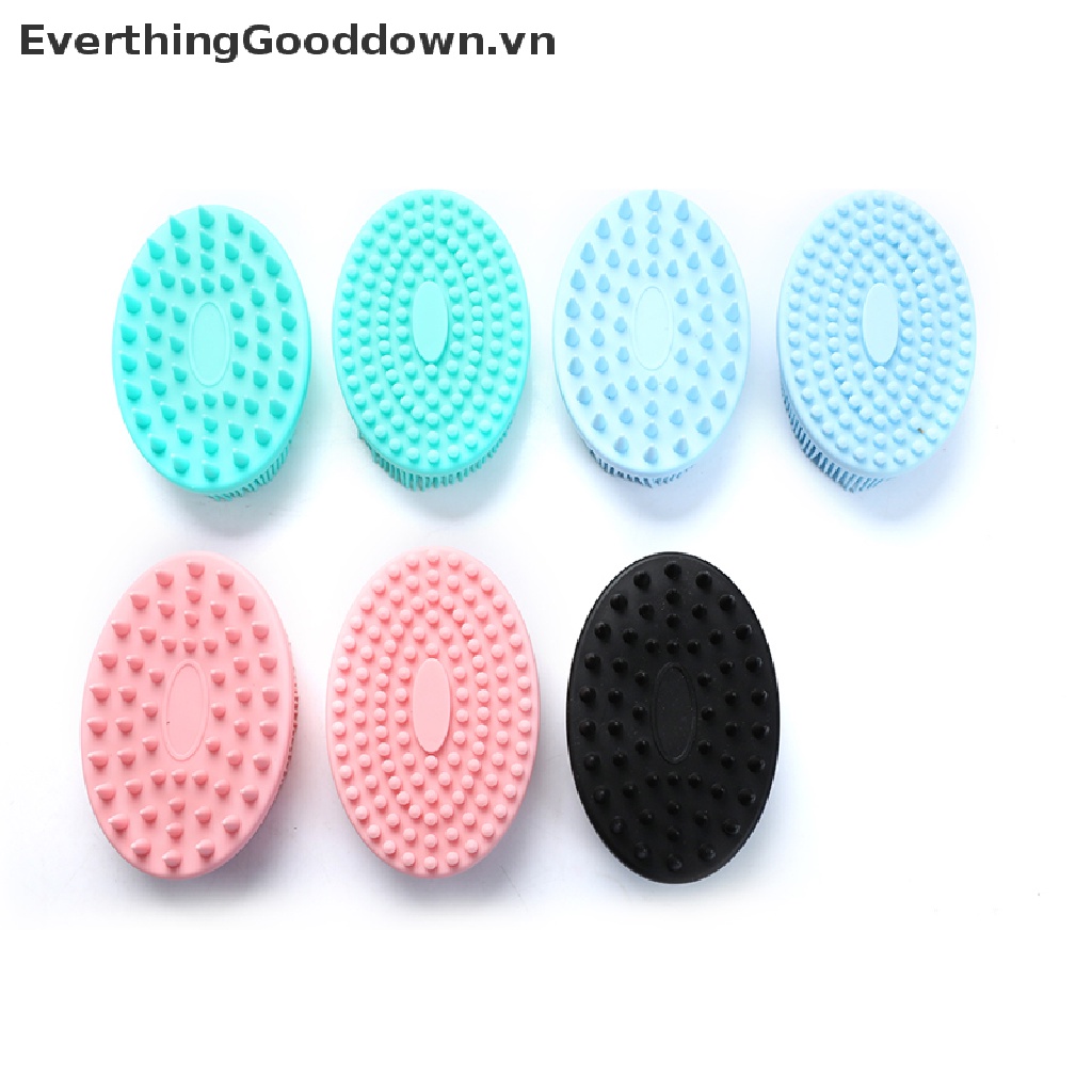 Everthinggooddown Bàn Chải Tắm Chà Lưng Massage Khô Bằng Silicone Cho Bé
