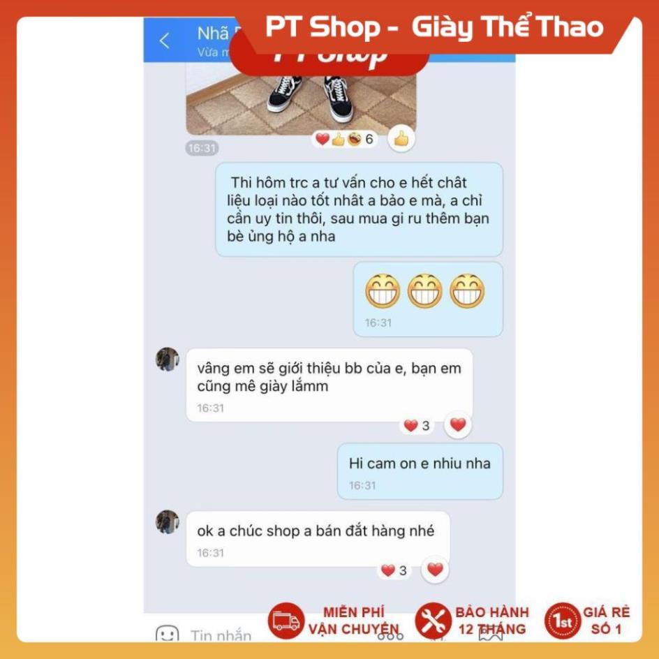 Giày Vans Xịn đen trắng Full phụ kiện, Giầy Van Sneaker old cao cấp