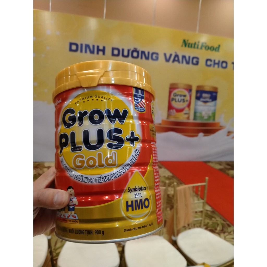 (Có quà) Sữa bột grow plus gold lon 900g nutifood (thêm HMO)