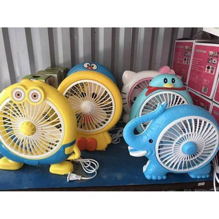 Quạt cắm điện mini hình thú (giao hình ngẫu nhiên) phù hợp dùng cho bé (2 tốc độ)