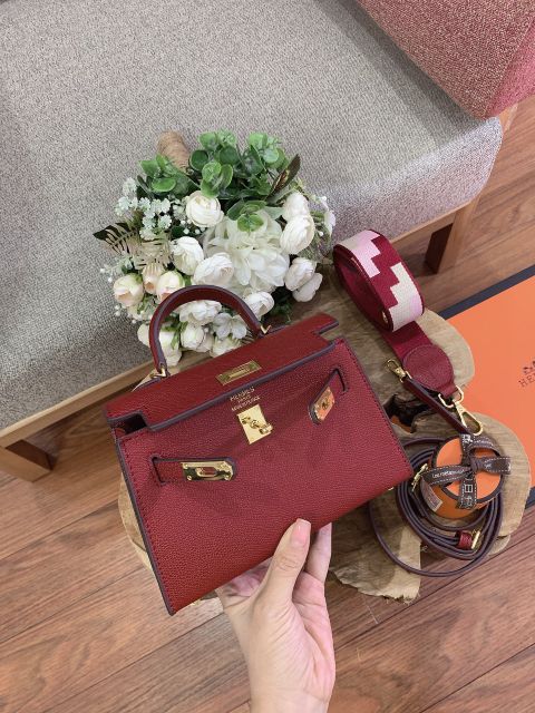 Túi đeo chéo Kelly bản 2 quai sz 19
