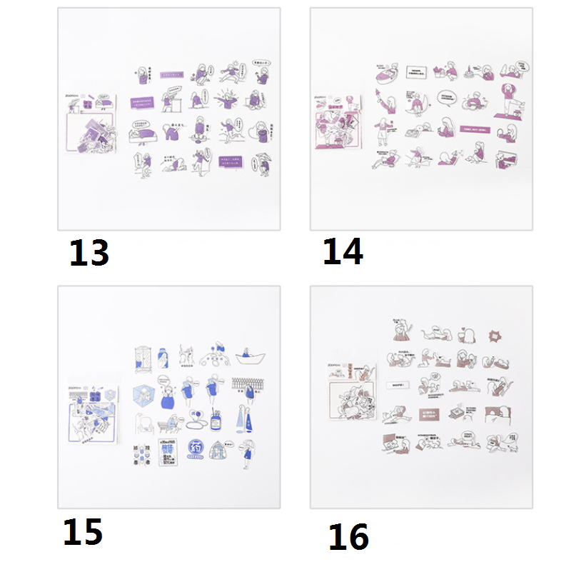 Set 40 Sticker Dán Trang Trí Dễ Thương