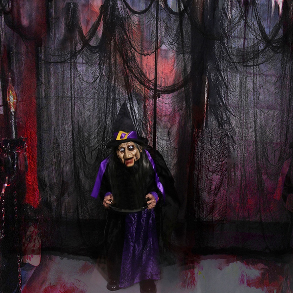 Vải gạc đen trang trí tiệc hóa trang độc đáo