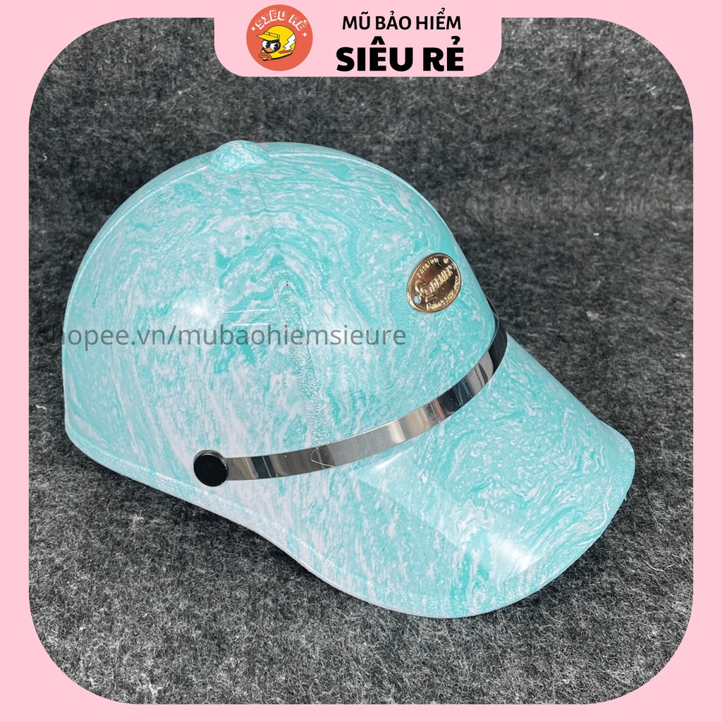Nón bảo hiểm lưỡi trai dế mèn carbon cao cấp , Mũ bảo hiểm dành thời trang dành cho nữ