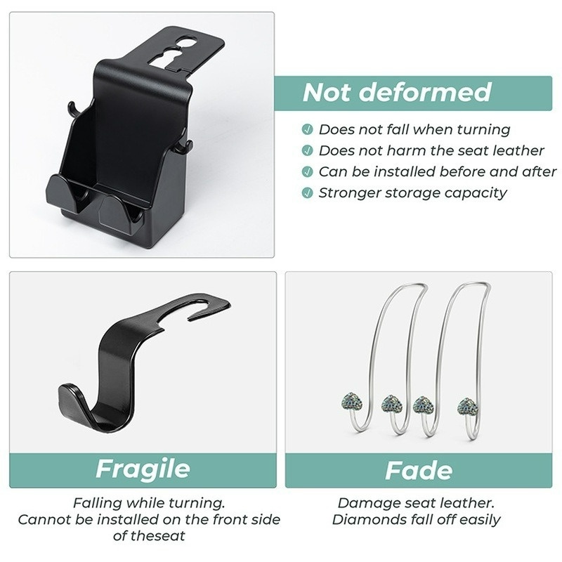 Móc Treo Chìa Khóa Gắn Lưng Ghế Xe Hơi Bằng ABS Đa Năng Tiện Dụng