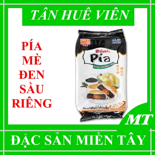 Bánh pía mè đen sầu riêng trứng Tân Huê Viên gói 4 cái 540g Đặc Sản Miền Tây