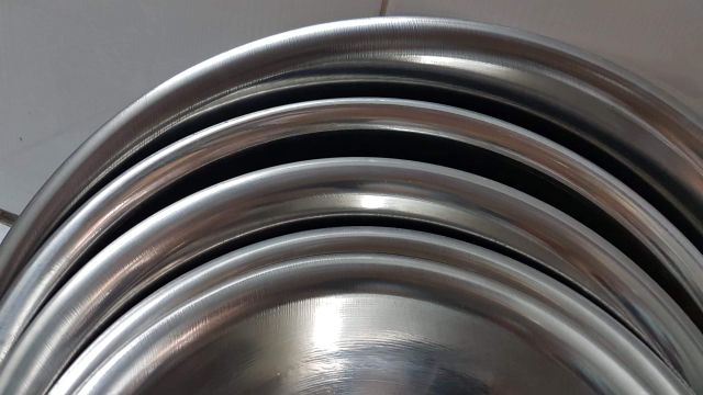 Combo 5 cái thau 18 ,20,22,24,và 28cm inox 430 cao cấp ,dày 5zem