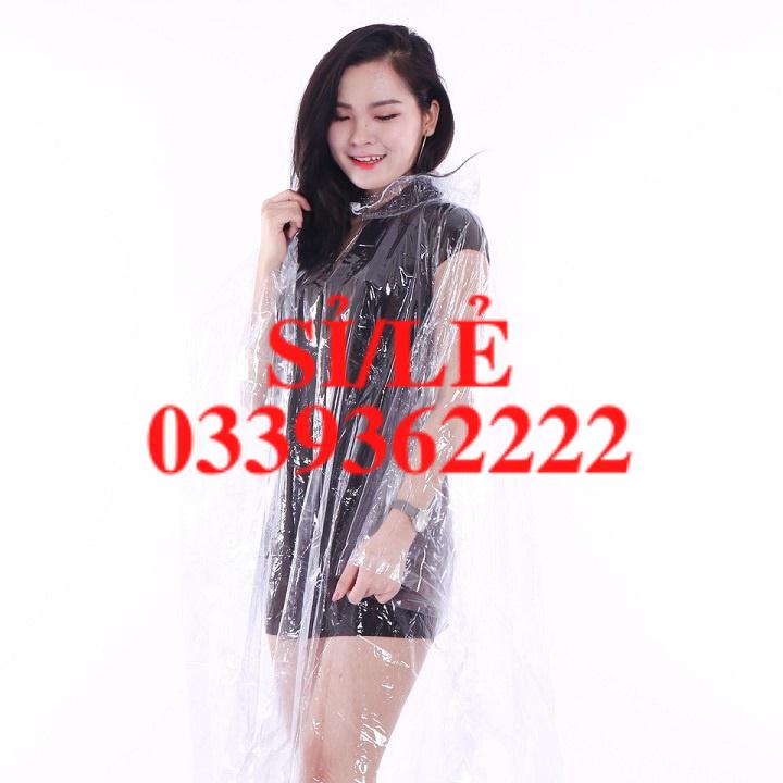 [ COCOLOVE ] Combo 2 áo mưa trong suốt 1 đầu bằng nhựa vi sinh  HAIANHSHOP