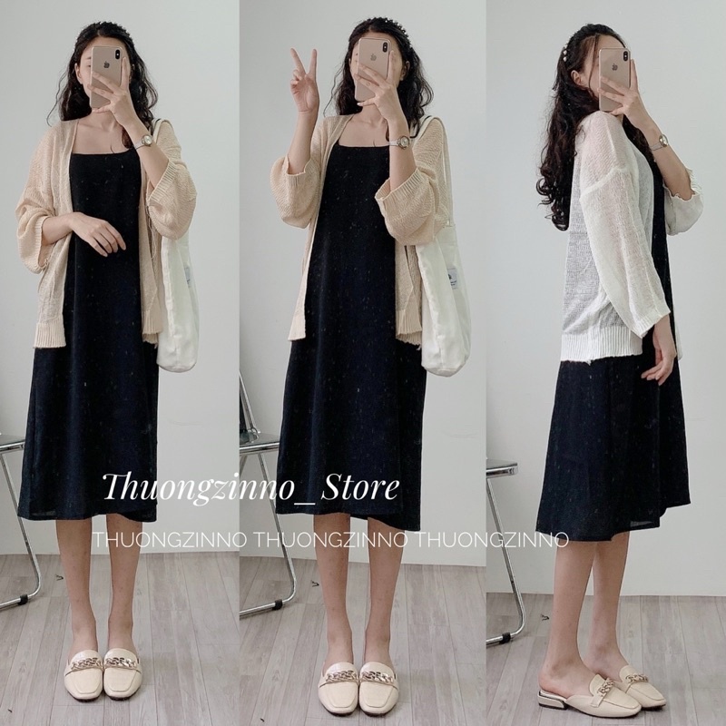 [Ảnh thật/Video] Áo Khoác Cardigan Len Mỏng Cho Nữ Phong Cách Ulzzang Phù Hợp Đi Đà Lạt, Dạo Biển