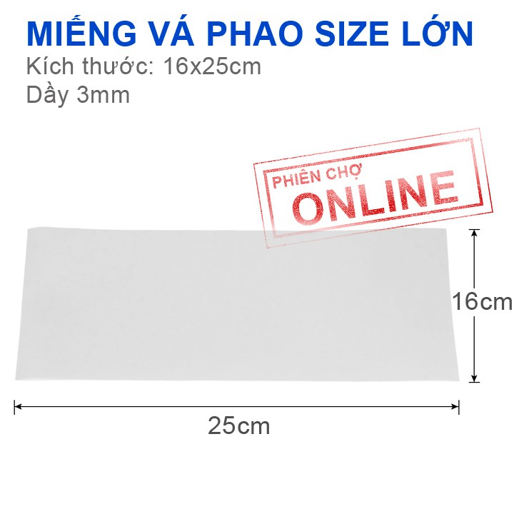 Bộ vá phao size lớn 16x25cm + 2 keo nhiệt siêu dính