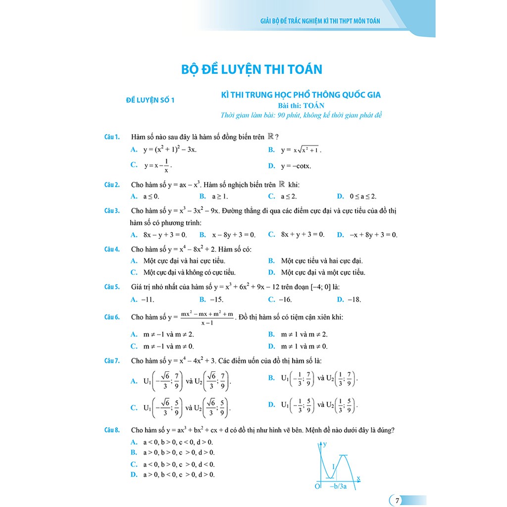 Sách: Giải Bộ Đề Trắc Nghiệm Kỳ Thi THPT Môn Toán