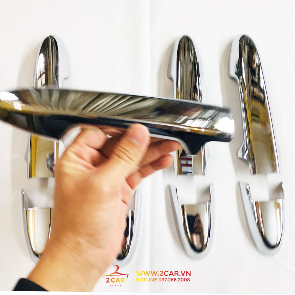 Bộ ốp tay nắm, hõm cửa xe Honda City 2015-2020, 2021 mạ crom cao cấp