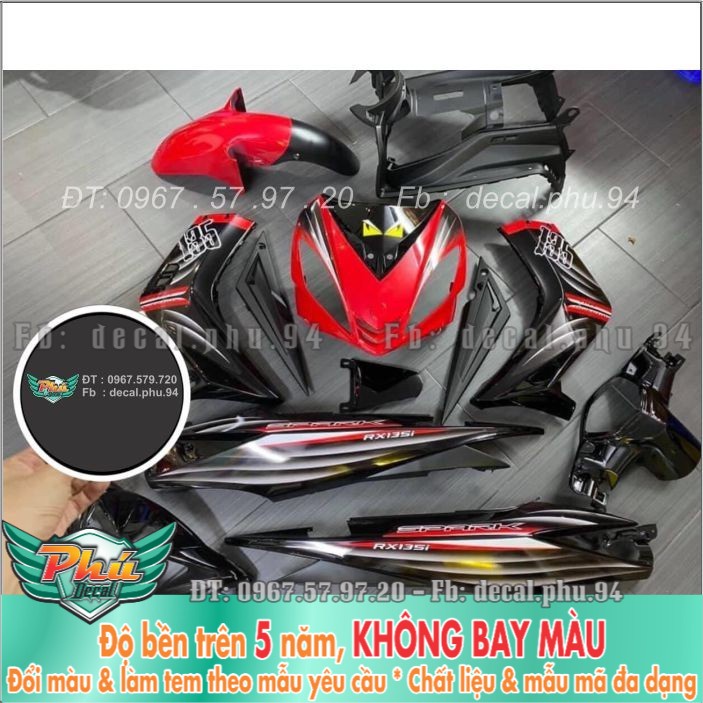 Tem rời Exciter 135 2006 đỏ đen spark (X) -1