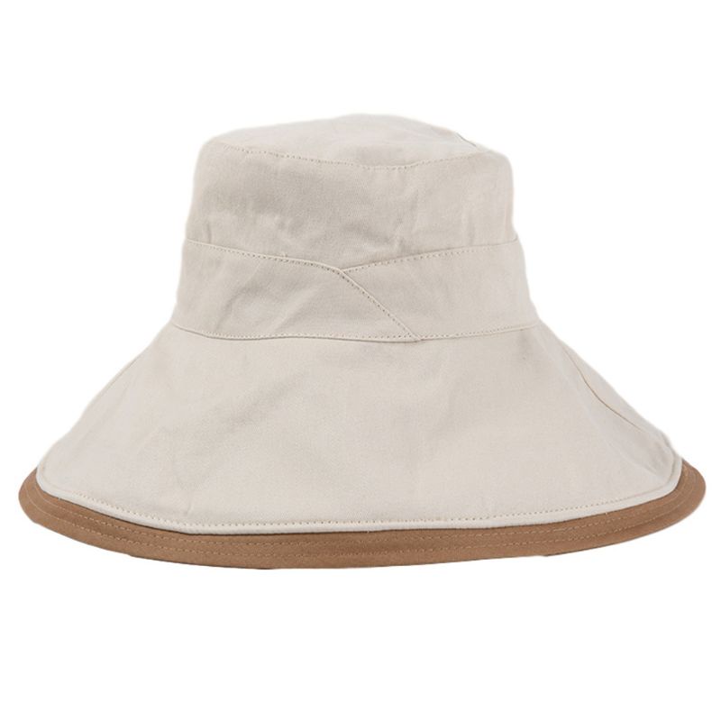 Nón Tai Bèo Rộng Vành Màu Sắc Tương Phản Thời Trang Đi Biển Cho Nữ