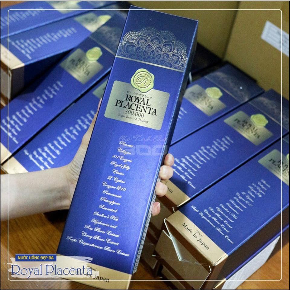 DATE 2023 - NƯỚC UỐNG TRẺ HÓA DA, MỜ NÁM, LÀM SÁNG DA ROYAL PLACENTA 500,000 720ML - 5152 | BigBuy360 - bigbuy360.vn