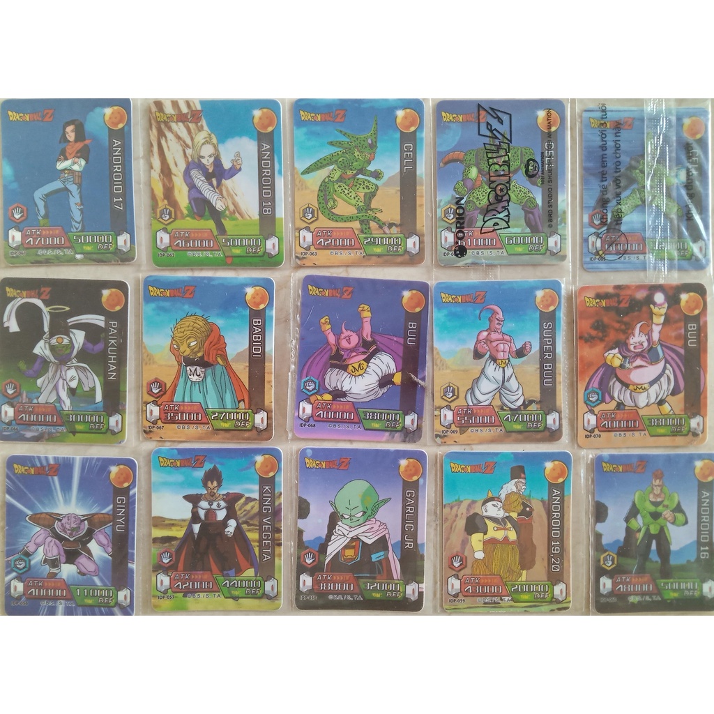 Thẻ bài Toonies Dragon ball mùa đầu tiên 74 thẻ