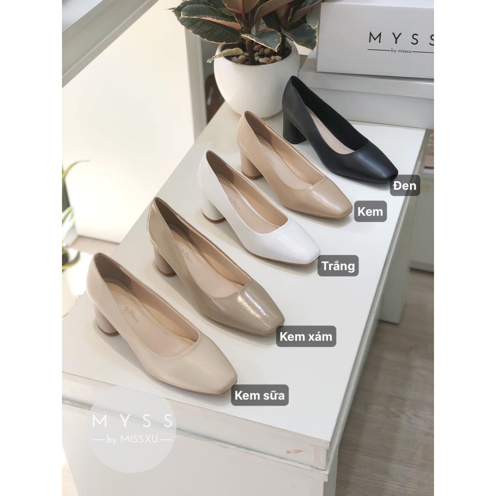 Giày nữ mũi vuông gót trụ 5cm thời trang MYSS - CG183