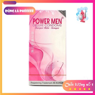 Bao cao su Power Men Deluxe Condoms Super Thin - Longer Hàn Quốc hộp 12 chiếc