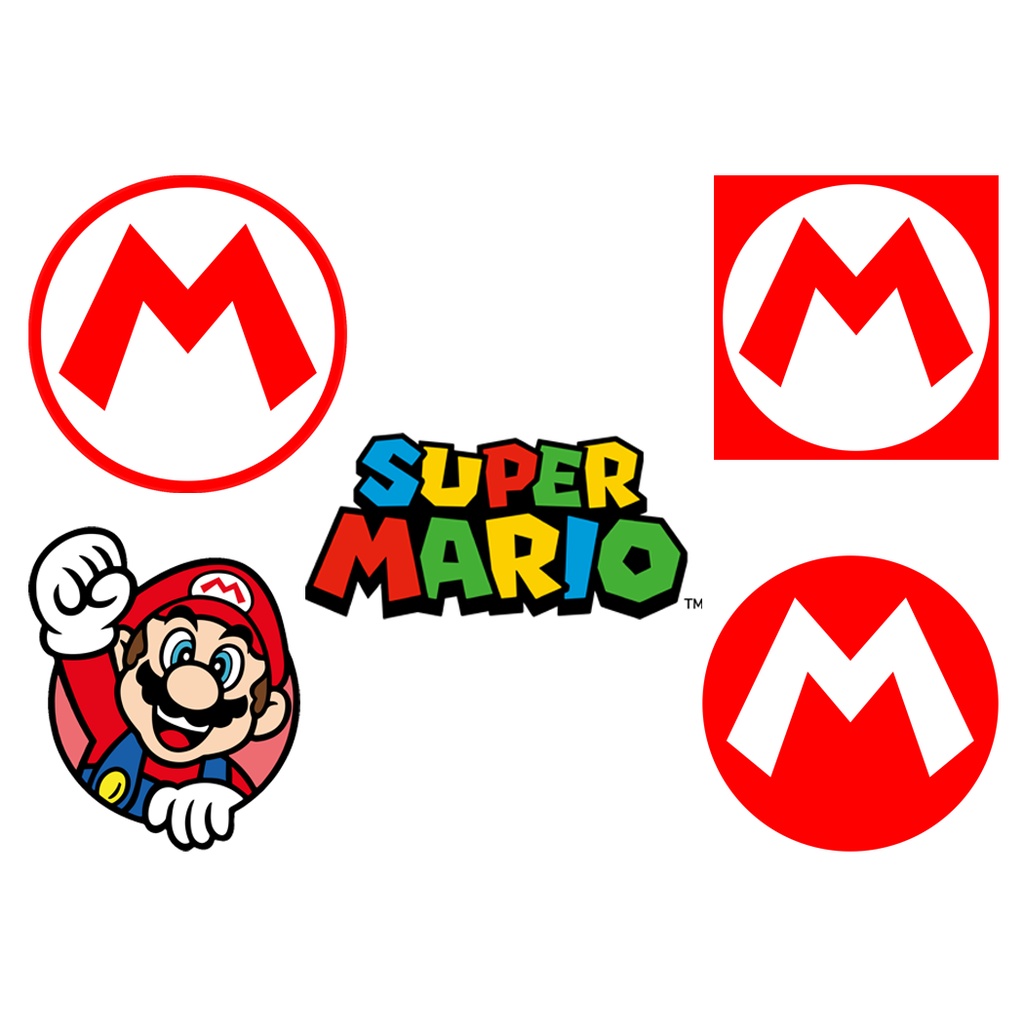 Hình dán Sticker MARIO, hình dán Nấm Mario, decal Nấm Lùn, decal dán laptop