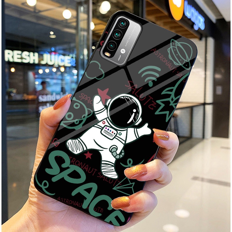 Ốp Lưng XIAOMI REDMI 9T / POCO M3 Ốp kính bóng cao cấp Phi Hành Gia