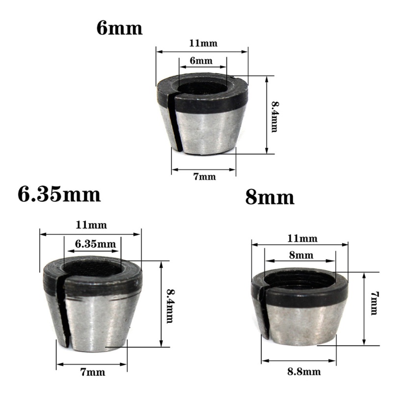 Mâm Cặp 6mm 6.35mm 8mm Độ Chính Xác Cao Cho Máy Phay Khắc / Đai Ốc