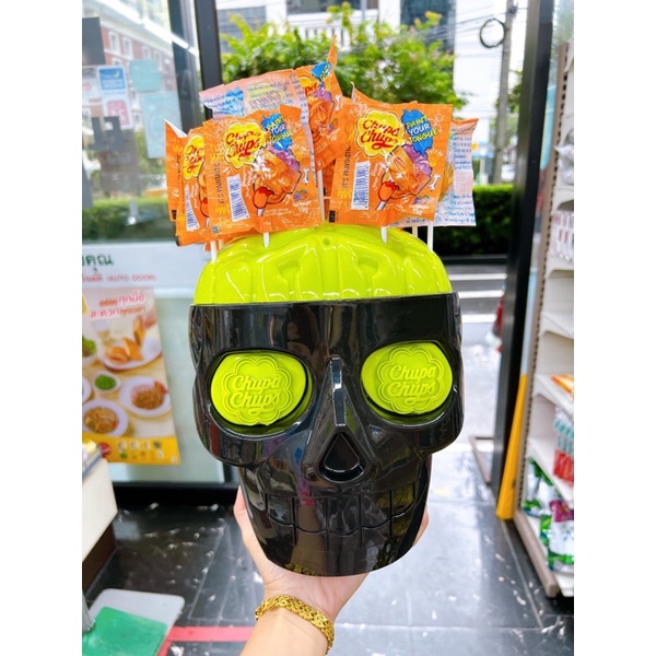 Đầu lâu kẹo chupa chups 50 cây Halloween 2023