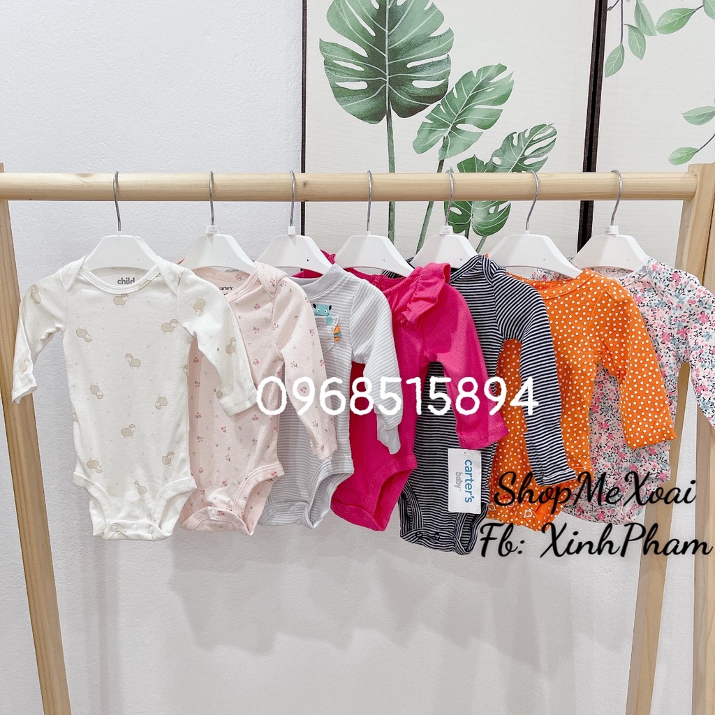 [Size sơ sinh 2-4kg] BODYSUIT CARTER (NEWBORN) ,BODYCHIP DÀI TAY MIX HÃNG XUẤT XỊN