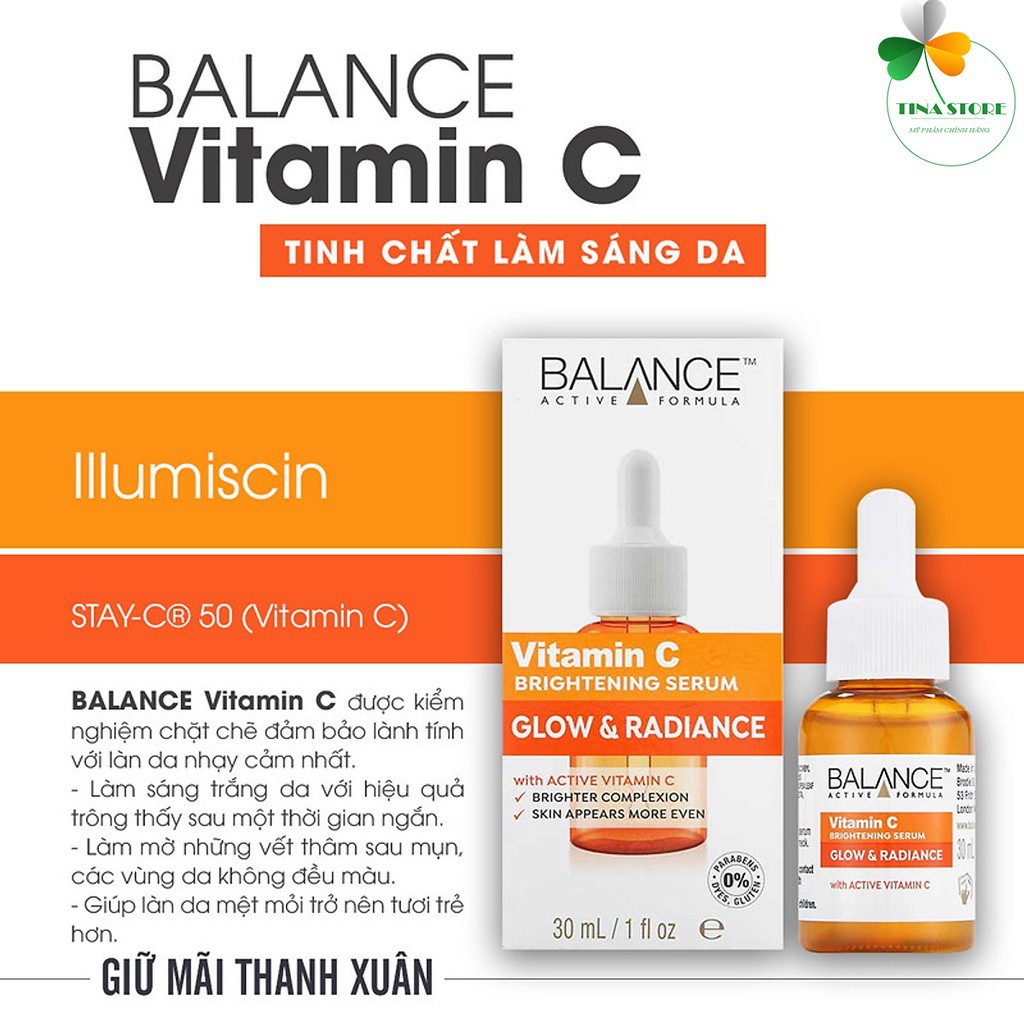 [Chính Hãng] Serum Trắng Da, Mờ Thâm Balance Active Formula Vitamin C Brightening 30ml - Tinh Chất Dưỡng Da Serum | BigBuy360 - bigbuy360.vn
