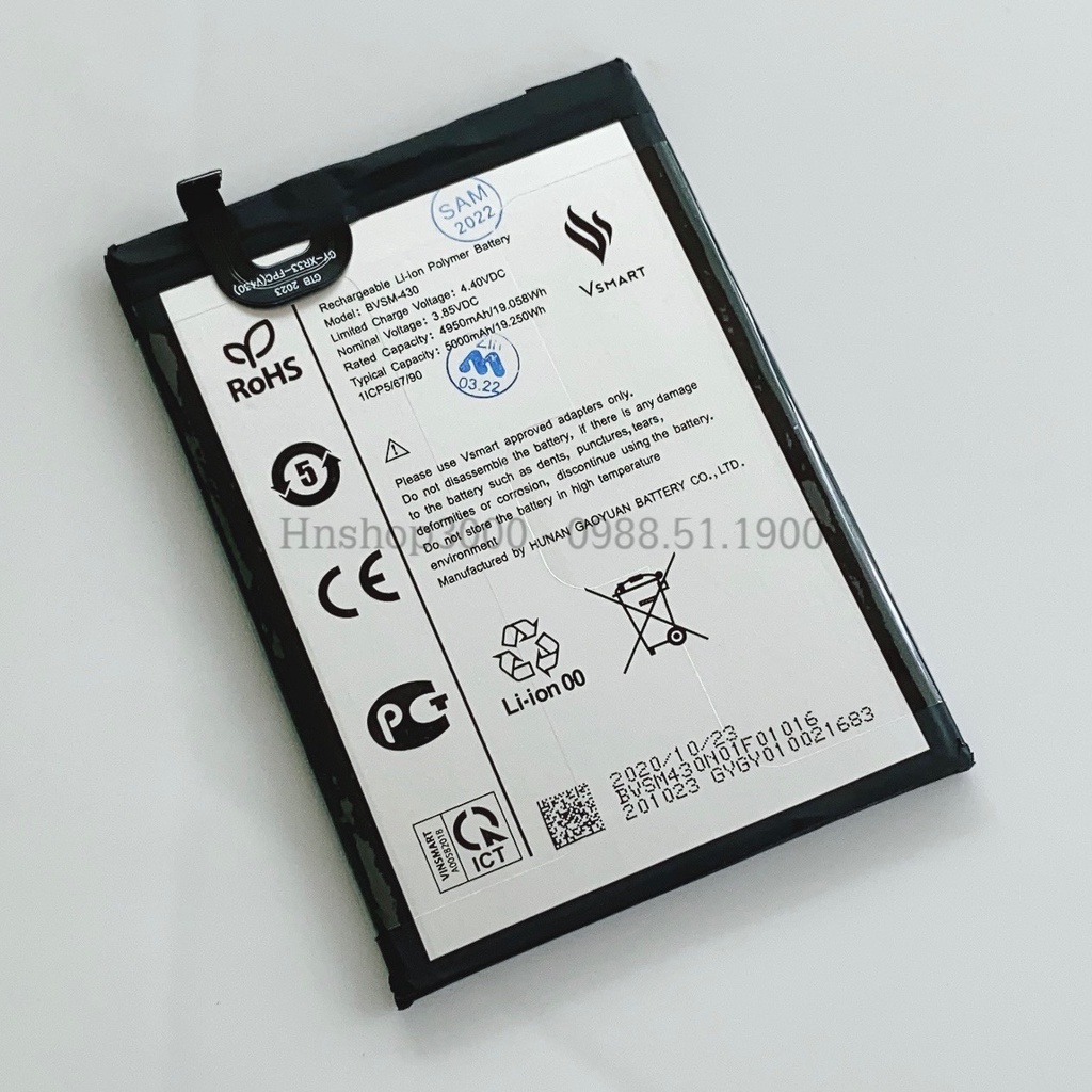 Pin Vsmart Joy3/ Live 4 BVSM-430 Dung Lượng 5000mAh Zin Chính Hãng - Bảo Hành 6 Tháng