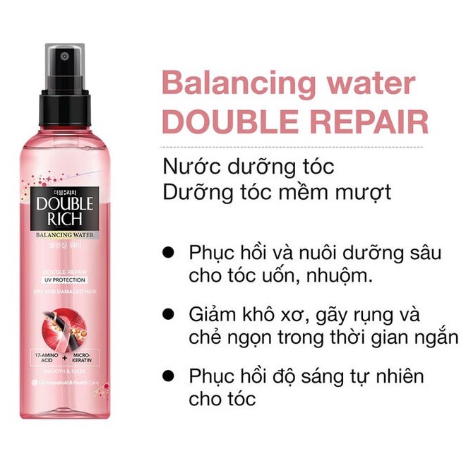 Nước xịt dưỡng tóc Double Rich cho tóc nhuộm và hư tổn 120ml/ 250ml