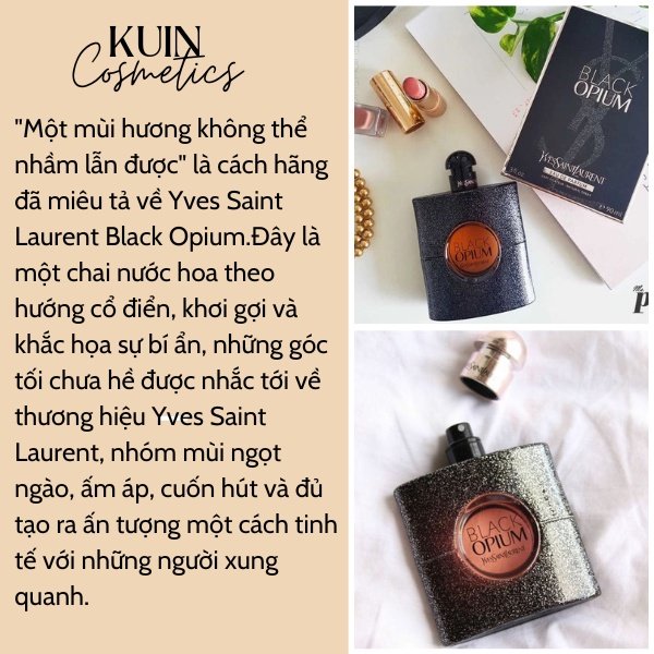 Nước Hoa Nữ YSL Black Opium Eau De Parfum 90ml- Mùi hương bí ẩn quyến rũ và cực kỳ gợi cảm