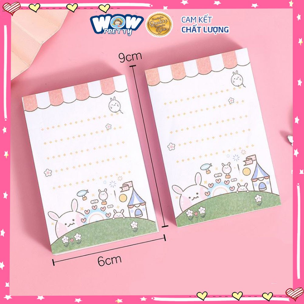 [PM001] Giấy note ghi chú dễ thương Wowpretty miếng dán ghi nhớ nhiều hình xinh xắn