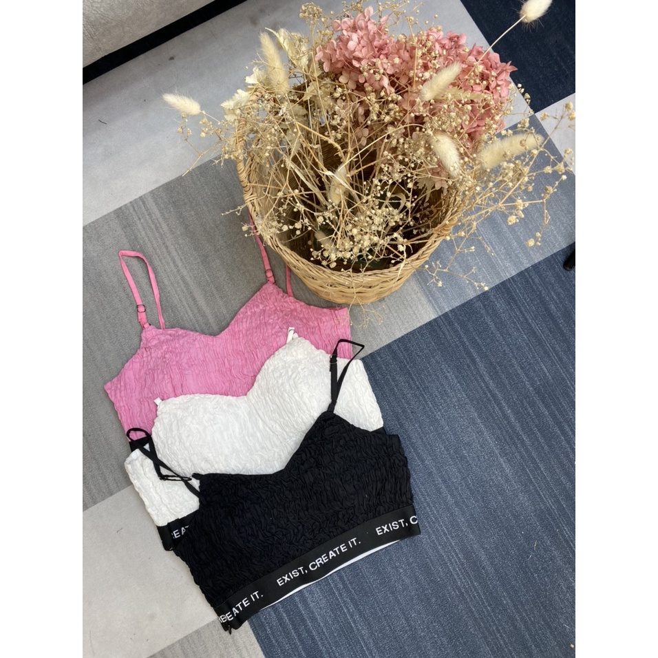 Áo Bra Vải Xốp Chữ LSEOUL A2387 Cá Tính Năng Động