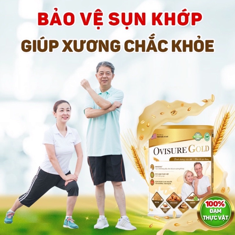 Sữa hạt xương khớp Ovisure Gold lon 650gram tốt cho người bệnh xương khớp